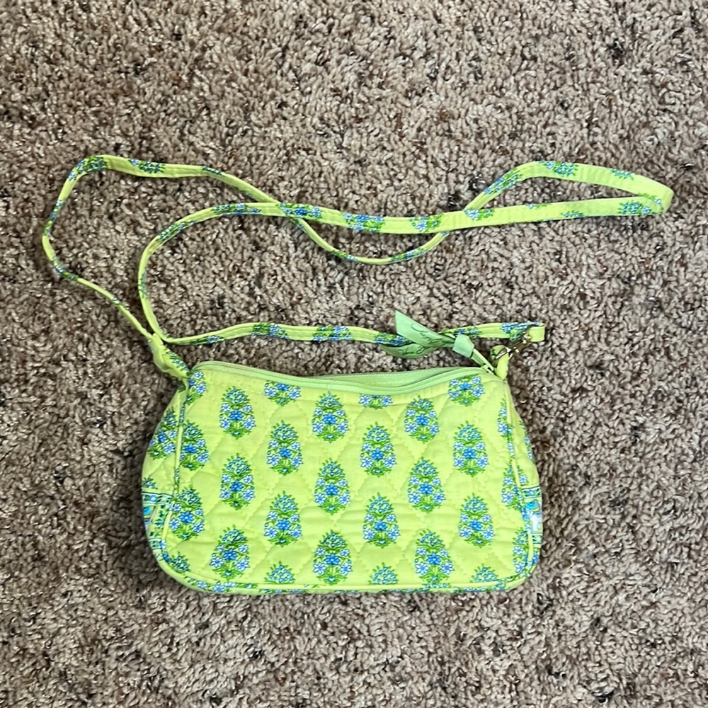 Vera Bradley Small Purse in Blue/Green with Elephants